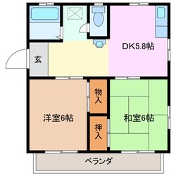 インターハイツⅡの物件間取画像